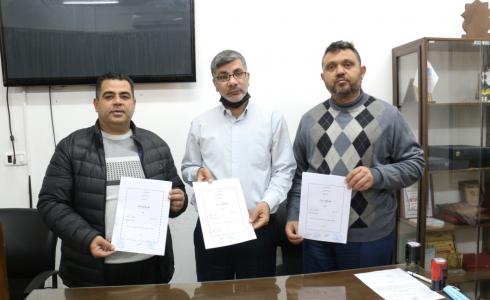 توقيع مشروع تشطيب نادي اتحاد دير البلح