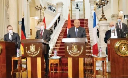 وزراء خارجية مصر والأردن وفرنسا وألمانيا
