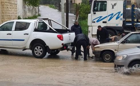 الشرطة تقدم المساعدة والاسناد خلال المنخفض الجوي