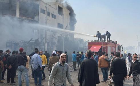 حريق اندلع بمصنع للملابس في القيلوبية