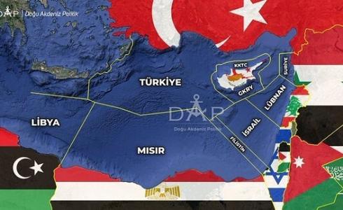 تقسيم الحدود البحرية في شرق البحر المتوسط ​​حسب المفهوم التركي