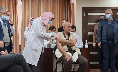 خلال حملة التطعيم في غزة - ارشيف