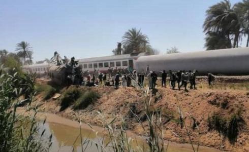 تصادم القطارين في سوهاج بمصر