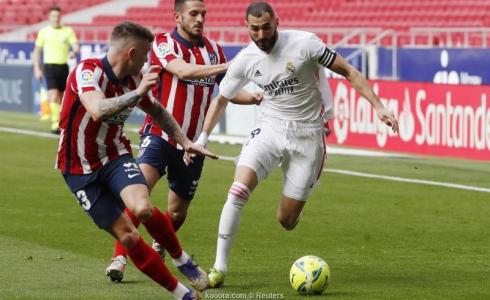 من مباراة الديربي بين ريال مدريد وأتلتيكو مدريد