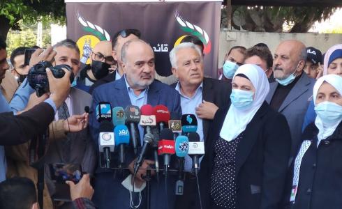 مروان البرغوثي من المؤتمر الصحفي في غزة