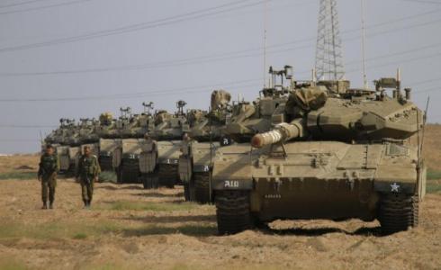 دبابات الجيش الإسرائيلي على حدود غزة