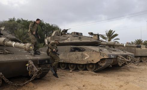 دبابات الجيش الإسرائيلي على حدود غزة