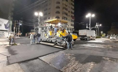 بلدية غزة تنجز صيانة مفترق ضبيط