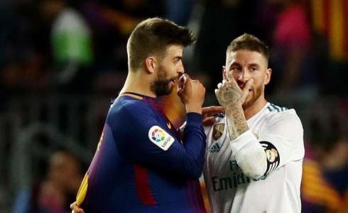 سرخيو راموس وجيرارد بيكيه قلبي دفاع كل من فريق ريال مدريد وفريق برشلونة