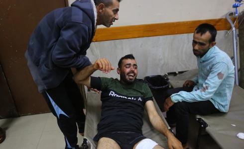 جرحى خلال العدوان الإسرائيلي على قطاع غزة اليوم