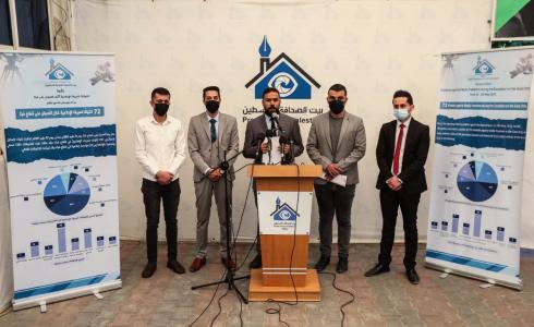 مؤتمر صحفي حول انتهاكات الحريات الإعلامية خلال العدوان الإسرائيلي على غزة