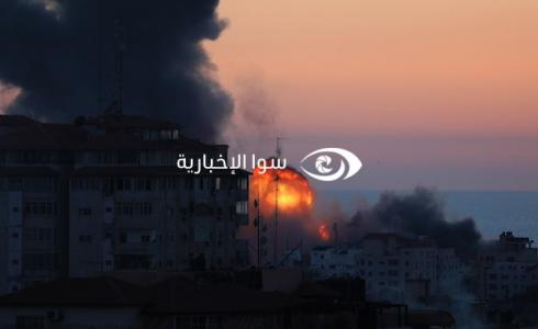 إحدى الغارات على مدينة غزة