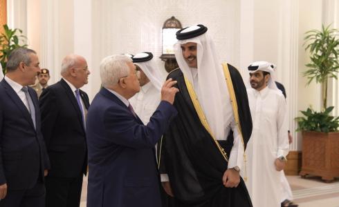 الرئيس عباس وأمير قطر - أرشيف