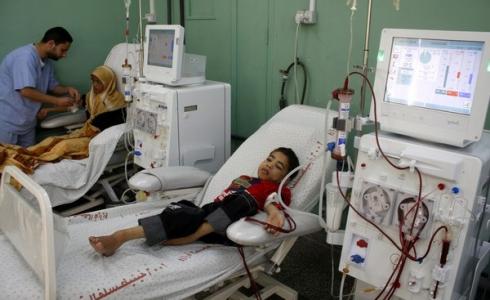 أطفال مرضى داخل أحد المشافي في قطاع غزة