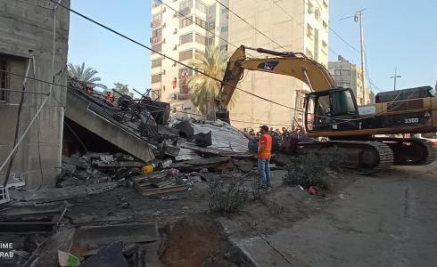 قصف شارع الوحدة بمدينة غزة