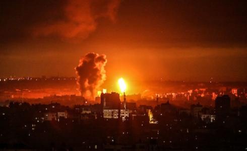 من القصف الإسرائيلي على غزة أمس