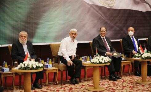 الوفد المصري مع قيادة حماس في غزة اليوم