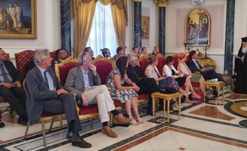 غبطة البطريرك ثيوفيلوس يستقبل ممثل الاتحاد الاوروبي للسلام وسفراء الدول الاوروبية