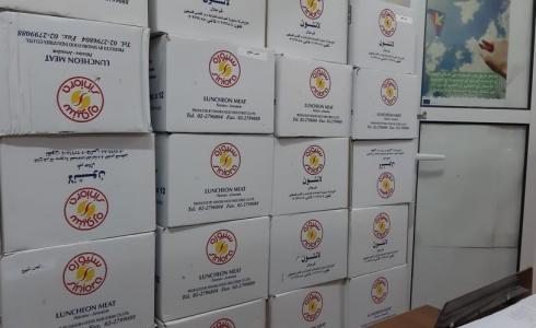 جانب من المساعدات الغذائية