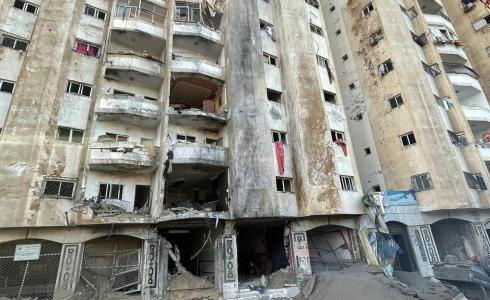 من القصف الإسرائيلي على غزة صباح اليوم الأربعاء