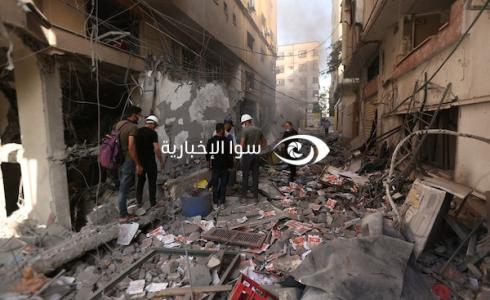 آثار القصف الإسرائيلي على مختلف مناطق قطاع غزة