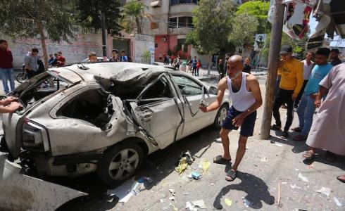 قصف اسرائيلي يستهدف سيارة في غزة