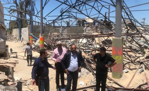 جولة تفقدية للمصانع المدمرة شرق وشمال غزة