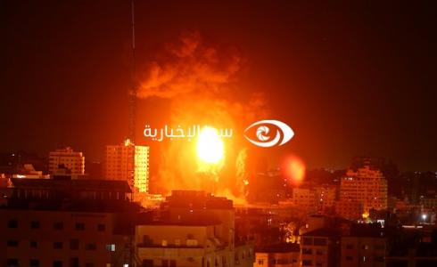 من الغارات الإسرائيلية على قطاع غزة أمس