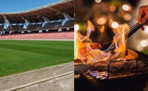 إقامة حفل شواء في ملعب جزائري