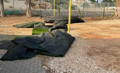 ساحة مدرسة الرازي بمدينة اللد