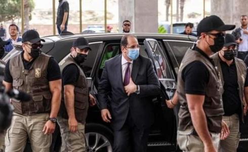 عباس كامل رئيس المخابرات المصرية خلال زيارته إلى قطاع غزة