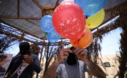 اطلاق بالونات حارقة من غزة على جنوب اسرائيل