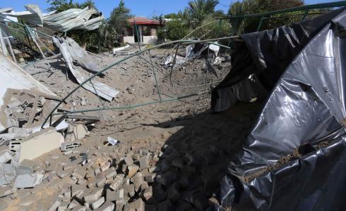 اثار القصف الاسرائيلي على غزة