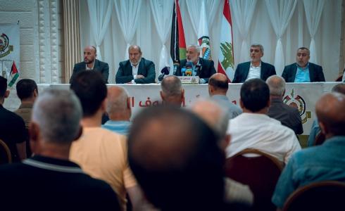 هنية خلال لقاء شعبي أقيم في العاصمة اللبنانية بيروت