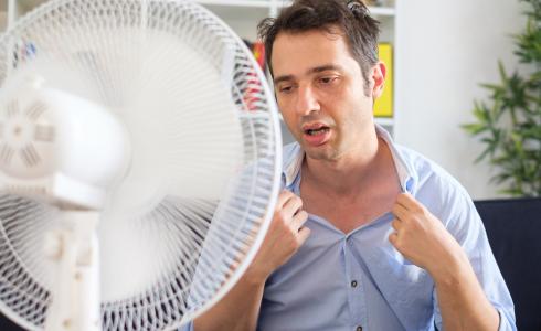 خطر التبريد المفاجئ للشخص المتعرق