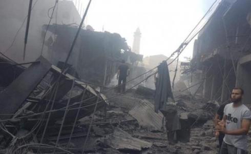 سوق الزاوية بغزة بعد الانفحار العرضي بداخله