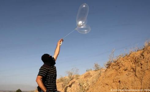 اطلاق بالونات حارقة من غزة على جنوب اسرائيل