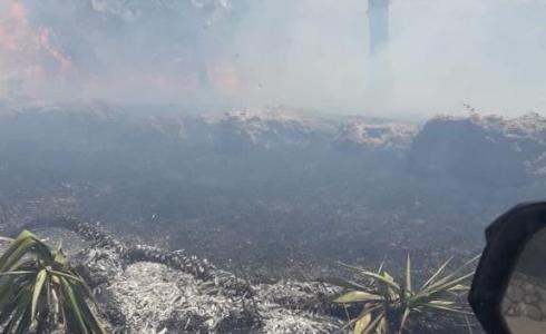 ‏فلسطينيون يضرمون النار بإحدى المستوطنات