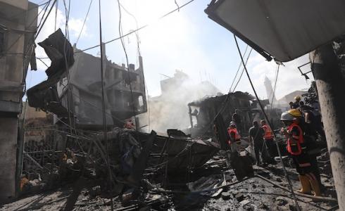 انفجار سوق الزاوية في غزة اليوم