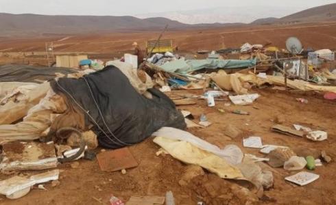 هدم الاحتلال خربة حمصة الفوقا في الأغوار