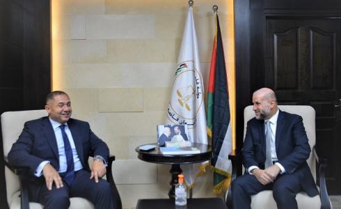 لقاء محمود الهباش بالسفير المصري لدى فلسطين