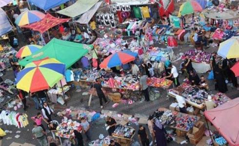 سوق الاثنين في مخيم النصيرات وسط قطاع غزة