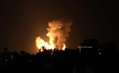 قصف عنيف استهدف محافظة خانيونس الليلة