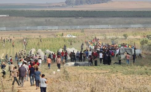فلسطينيون يتظاهرون على حدود غزة - أرشيف