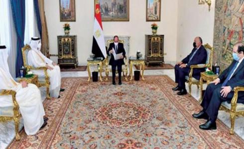 الرئيس المصري يستقبل وزير خارجية قطر في القاهرة - أرشيف