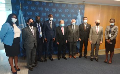 منصور يجتمع مع غوتيريش واللجنة المعنية بحقوق الشعب الفلسطيني