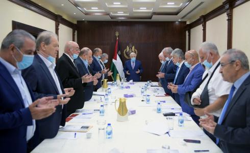 الرئيس الفلسطيني محمود عباس يترأس اجتماع اللجنة التنفيذية في مدينة رام الله