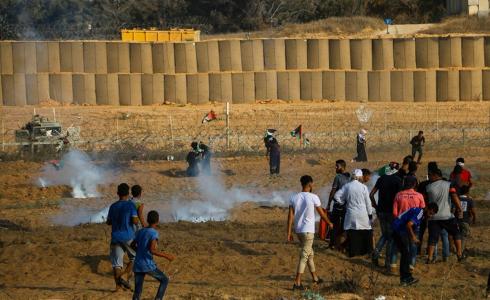 جانب من الفعاليات الشعبية على حدود غزة