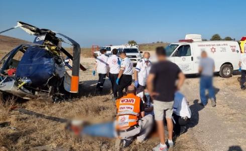 إصابة إسرائيليين بجروح إثر تحطم مروحية