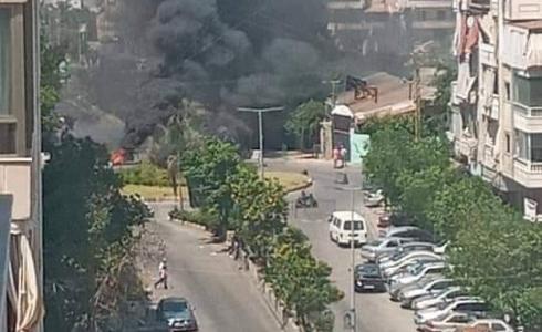 صورةمن مكان تفجير محطة الوقود